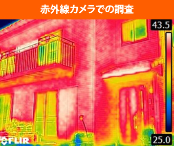 赤外線カメラでの調査