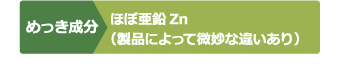 トタンのめっき成分はほぼ亜鉛