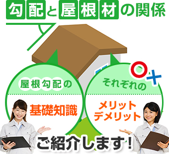 屋根勾配の基礎知識、それぞれのメリット・デメリットをご紹介します！