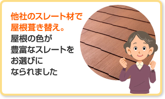 パミールのお悩みを他社スレート屋根材への葺き替えで解決