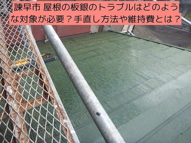 諫早市 屋根の板銀のトラブルはどのような対象が必要？手直し方法や維持費とは？