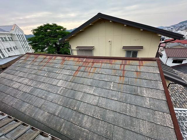 長崎市でスレート屋根にメンテナンスがお済みでない方へ！無料調査現場をご紹介！
