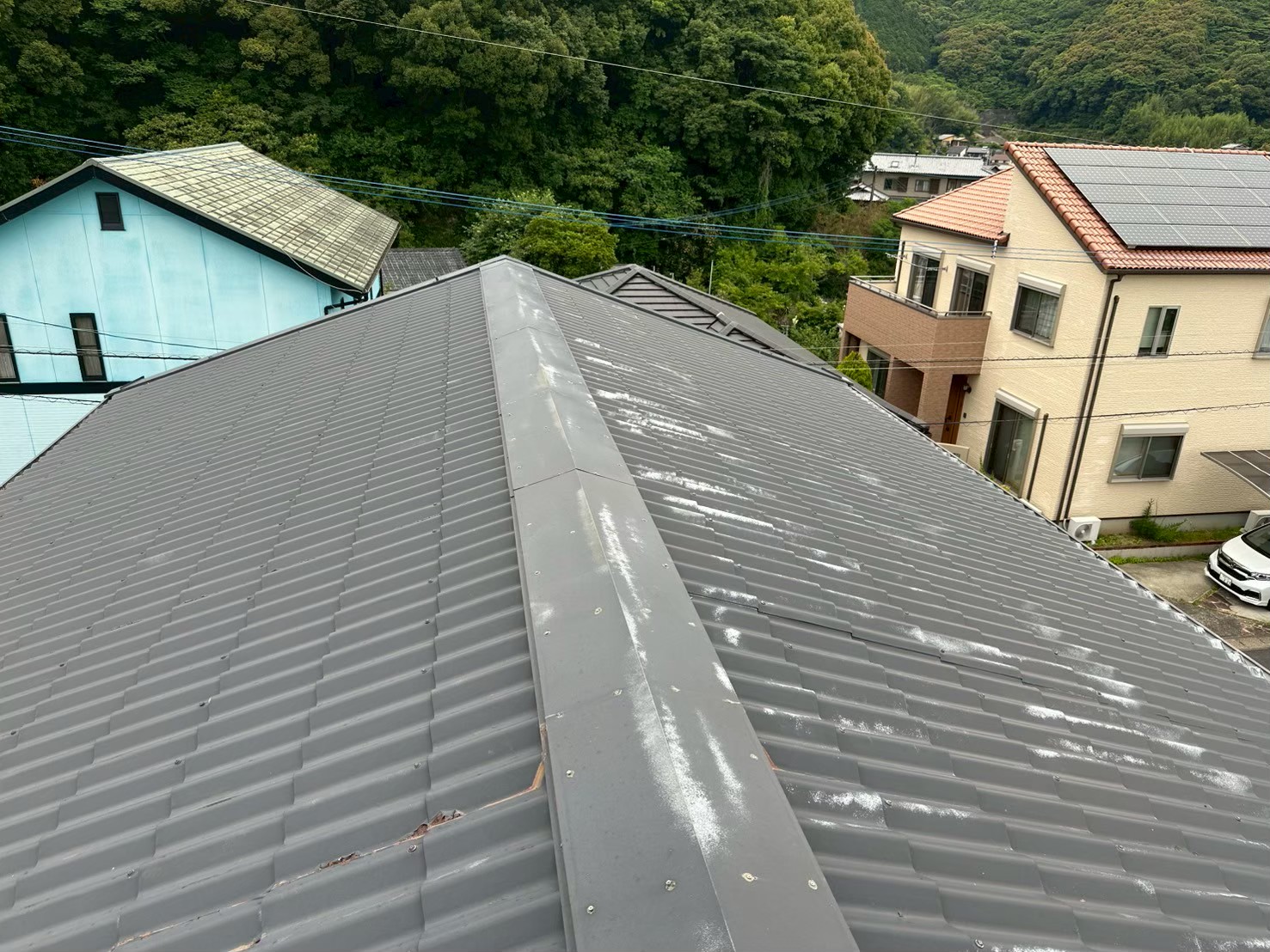 諫早市で塗装の劣化と端部のサビ進行を確認を行いました!無料調査